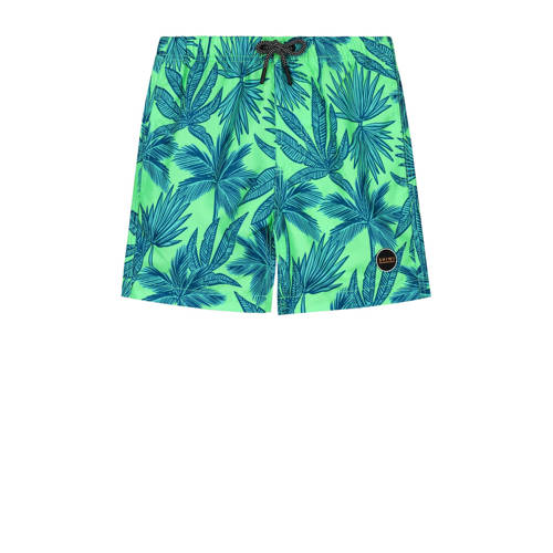 Shiwi zwemshort neon groen/blauw Jongens Polyester All over print - 110/116