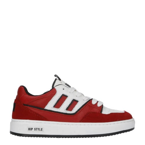 Hip Suede sneakers rood/wit Jongens Leer Meerkleurig - 27