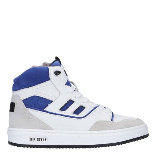 Hip Suede sneakers wit/blauw Jongens Leer Meerkleurig - 27