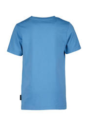 thumbnail: Blauwe jongens Airforce T-shirt van biologisch katoen met effen, korte mouwen en ronde hals