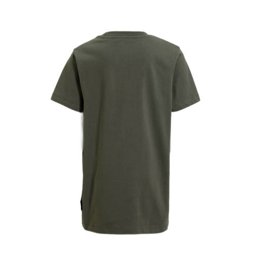 Airforce T-shirt antraciet Grijs Jongens Biologisch katoen Ronde hals Effen 116