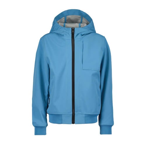 Airforce softshell jas zomer blauw Jongens Polyester Capuchon Effen