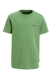 thumbnail: Groene jongens Airforce T-shirt van katoen met effen, korte mouwen en ronde hals