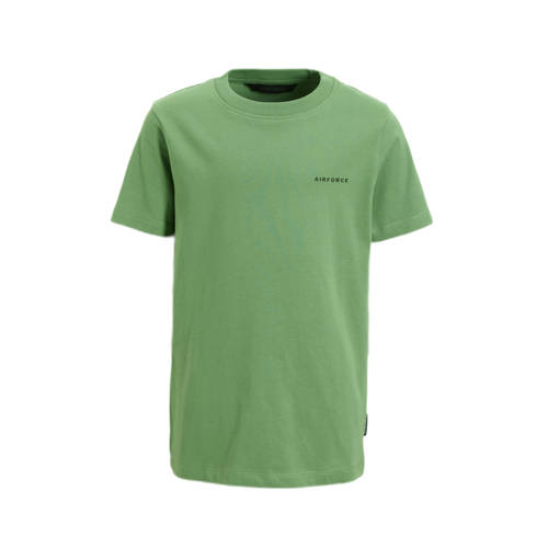Airforce T-shirt groen Jongens Katoen Ronde hals Effen
