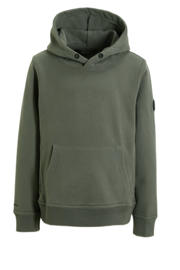 thumbnail: Grijze jongens Airforce hoodie van sweat materiaal met effen, lange mouwen en capuchon