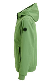 thumbnail: Groene jongens Airforce softshell jas zomer van polyester met effen, lange mouwen, capuchon en ritssluiting