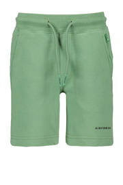 thumbnail: Groene jongens Airforce regular fit sweatshort van katoen met elastische tailleband met koord en effen