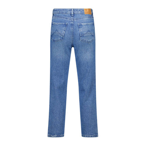 America Today straight fit jeans Cheyenne medium blue denim Blauw Effen 134 140