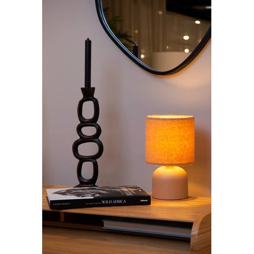 Lucide tafellamp Woolly Geel | Tafellamp van