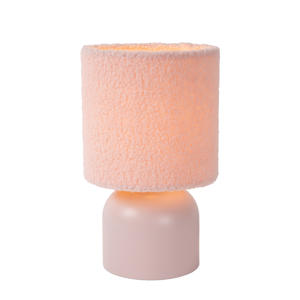 Lucide WOOLLY - Tafellamp - Ø 16 cm - 1xE14 - Roze  