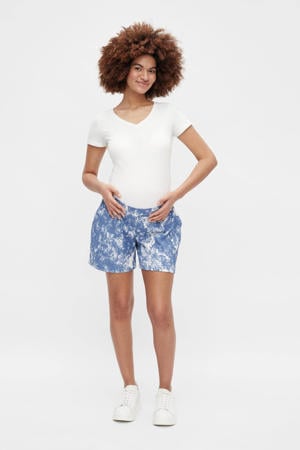 tie-dye regular fit short blauw/wit