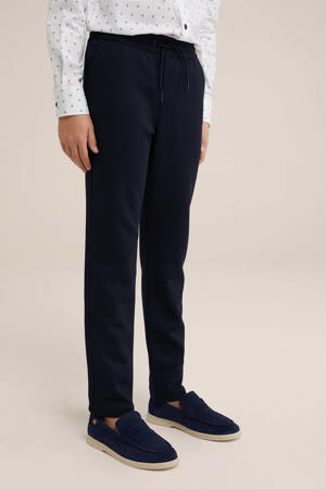 slim fit broek donkerblauw