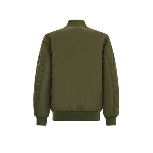 WE Fashion bomberjack zomer van gerecycled polyester kakigroen Jas Effen 98 104