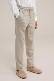 thumbnail: WE Fashion gemêleerde slim fit broek zand