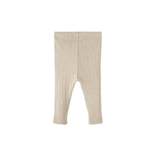 LIL' ATELIER BABY regular fit broek NBFRACHEL met biologisch katoen beige 86