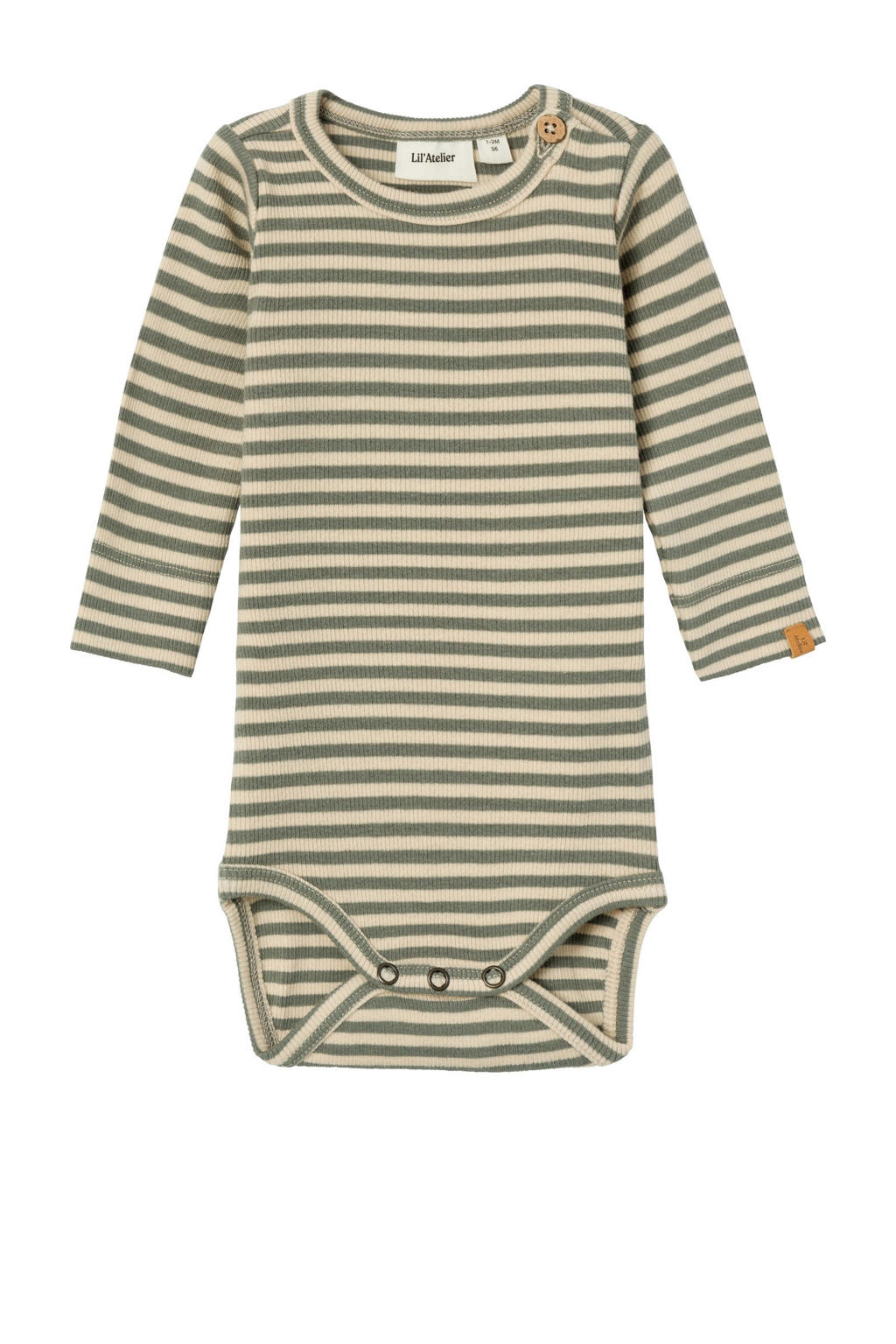 LIL' ATELIER BABY romper NBMGAGO groen/ecru
