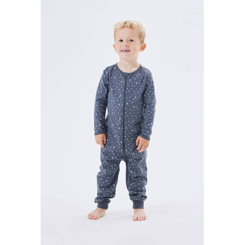 name it BABY pyjama NBMNIGHTSUIT blauw Jongens Katoen Ronde hals Sterren 50