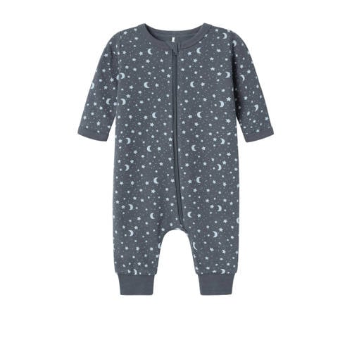 NAME IT BABY pyjama NBMNIGHTSUIT blauw Onesie Jongens Katoen Ronde hals