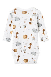 thumbnail: NAME IT BABY romper NBNBODY - set van 2 beige/wit