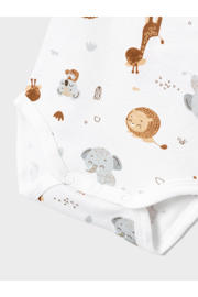 thumbnail: NAME IT BABY romper NBNBODY - set van 2 beige/wit