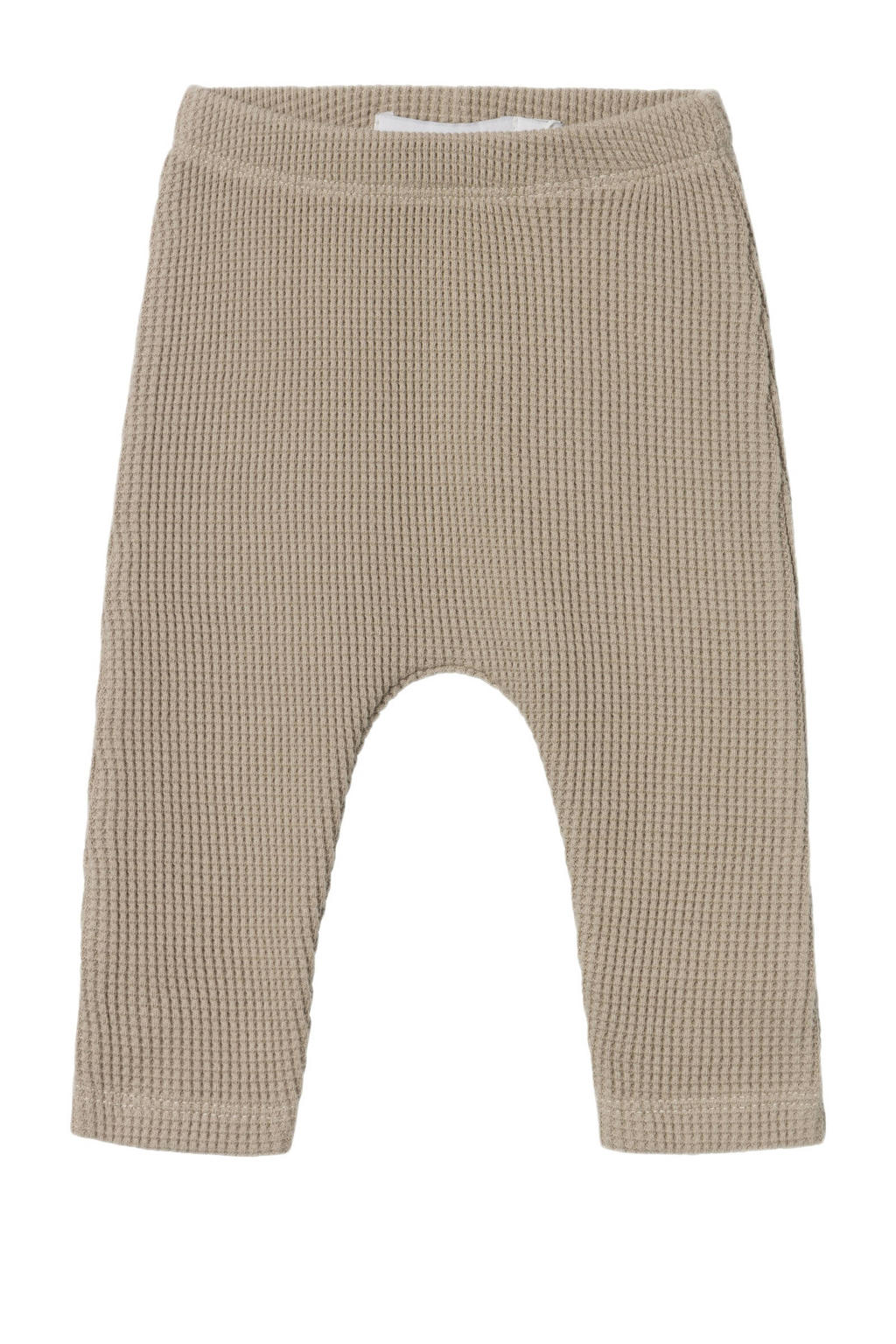 Beige jongens en meisjes NAME IT BABY skinny broek van katoen met elastische tailleband en effen