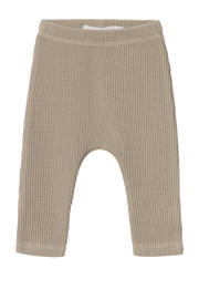 thumbnail: Beige jongens en meisjes NAME IT BABY skinny broek van katoen met elastische tailleband en effen