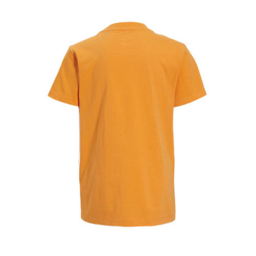 anytime T-shirt met printopdruk oranje Jongens Meisjes Katoen Ronde hals 110 116