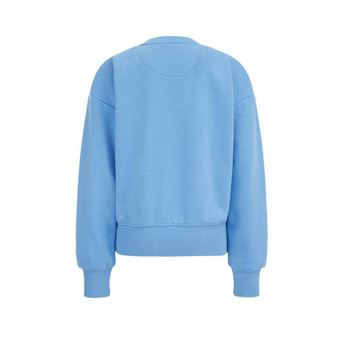 WE Fashion Blue Ridge sweater lichtblauw Effen 110 116