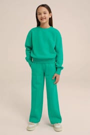 thumbnail: WE Fashion Blue Ridge straight fit broek groen