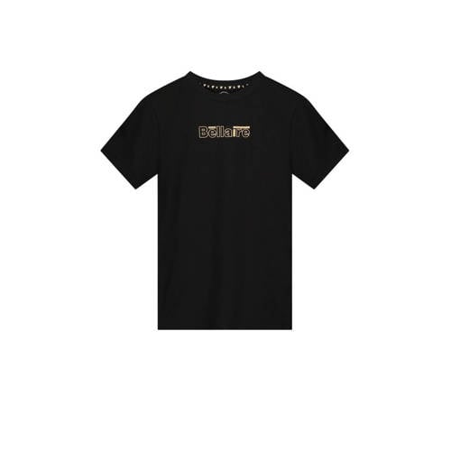 Bellaire T-shirt met printopdruk zwart Jongens Katoen Ronde hals Printopdruk