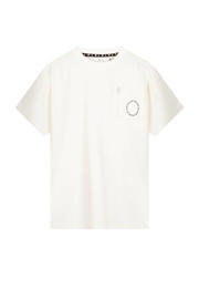 thumbnail: Ivoorkleurige jongens Bellaire T-shirt van stretchkatoen met effen, korte mouwen en ronde hals