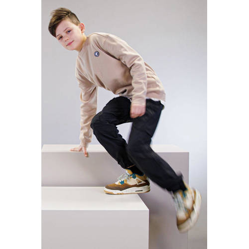 Bellaire sweater met logo beige Logo 122 128 | Sweater van