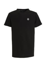 thumbnail: Zwarte jongens Bellaire T-shirt van stretchkatoen met printopdruk, korte mouwen en ronde hals