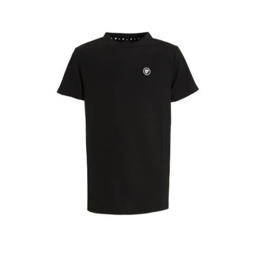 Bellaire T-shirt met printopdruk zwart Jongens Stretchkatoen Ronde hals