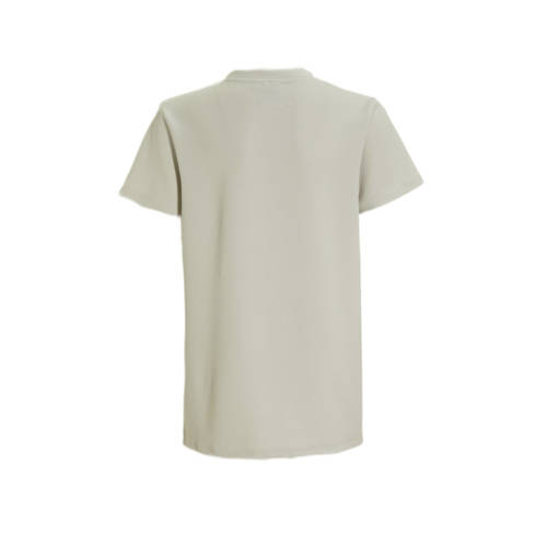 Bellaire T-shirt met printopdruk lichtgrijs Jongens Stretchkatoen Ronde hals 122 128