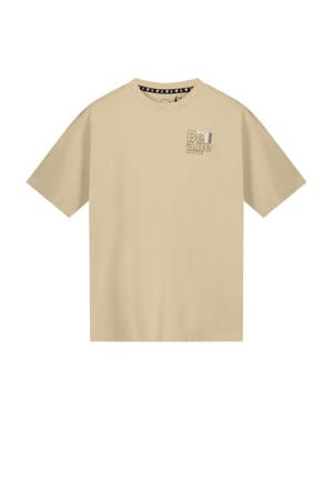 T-shirt met printopdruk beige