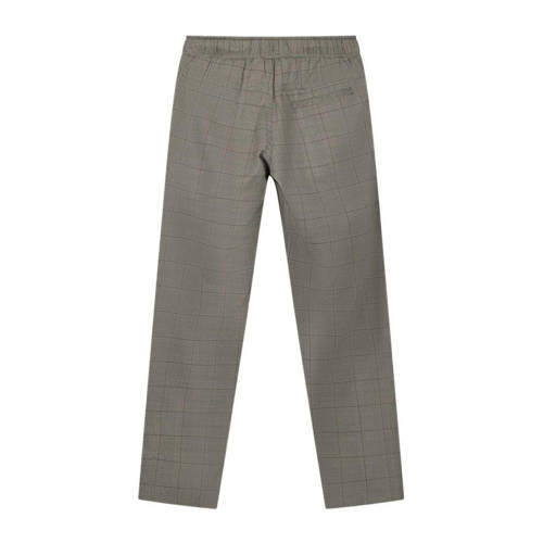 Bellaire geruite regular fit broek zwart Jongens Polyester Ruit 122 128