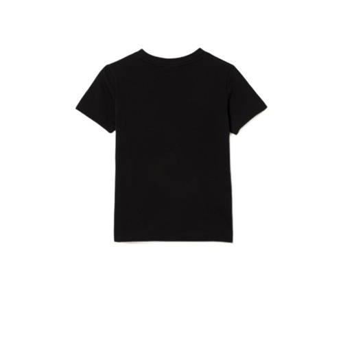 Lacoste T-shirt met logo zwart Jongens Katoen Ronde hals Logo 104