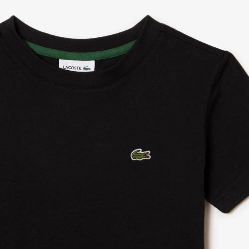 Lacoste T-shirt met logo zwart Jongens Katoen Ronde hals Logo 104