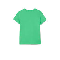 thumbnail: Groene jongens Lacoste T-shirt van katoen met effen, korte mouwen en ronde hals