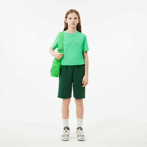 Lacoste T-shirt Groen Jongens Biologisch katoen Ronde hals Effen 116