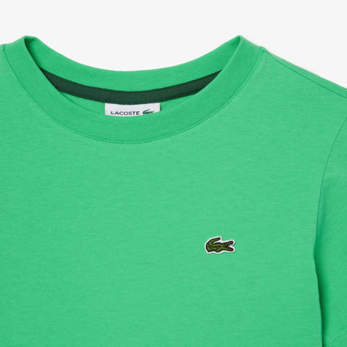 Lacoste T-shirt Groen Jongens Biologisch katoen Ronde hals Effen 116