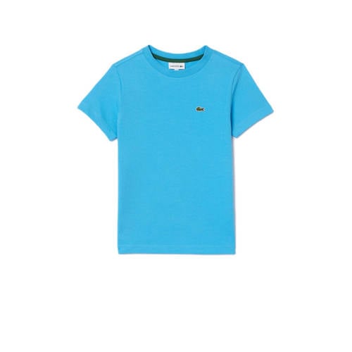 Lacoste T-shirt blauw Jongens Katoen Ronde hals Effen
