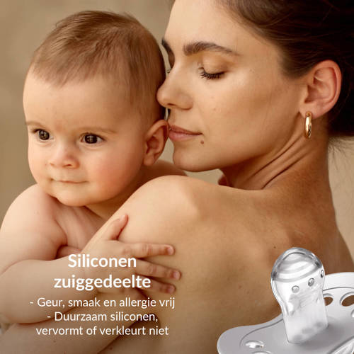 Difrax LOVI Dynamische Fopspeen 3 tot 6 Maanden Roze & Paars