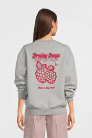 thumbnail: Sofie Schnoor sweater met backprint grijs/rood