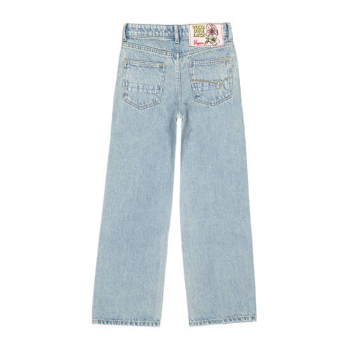 VINGINO loose fit jeans Cato blauw Meisjes Katoen Effen 128