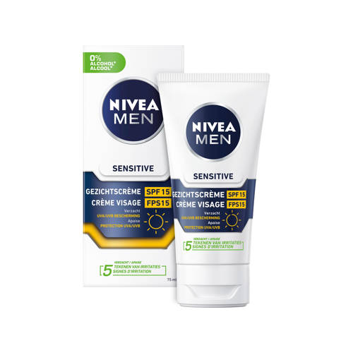 Nivea MEN Sensitive gezichtscrème SPF15 75 ml Dagcreme
