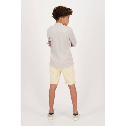 VINGINO overhemd LAURENT beige Jongens Polyester Klassieke kraag Effen 104