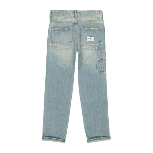 VINGINO straight fit jeans Peppe Carpenter medium blue denim Blauw Jongens Katoen 116