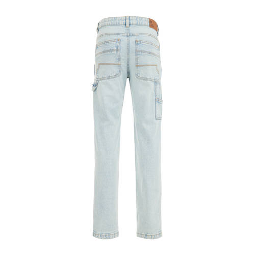 WE Fashion Blue Ridge tapered fit jeans light blue denim Blauw Effen 104